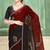 Maroon half n half fendy two tone satin silk saree for women