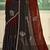 Maroon half n half fendy two tone satin silk saree for women