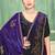 Purple half n half fendy two tone satin silk saree for women