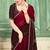 Magenta half n half fendy two tone satin silk saree for women