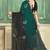 Green half n half fendy two tone satin silk saree for women
