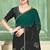 Green half n half fendy two tone satin silk saree for women