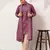 Pink viscose silk thread with sequence embroidered work kurta dupatta