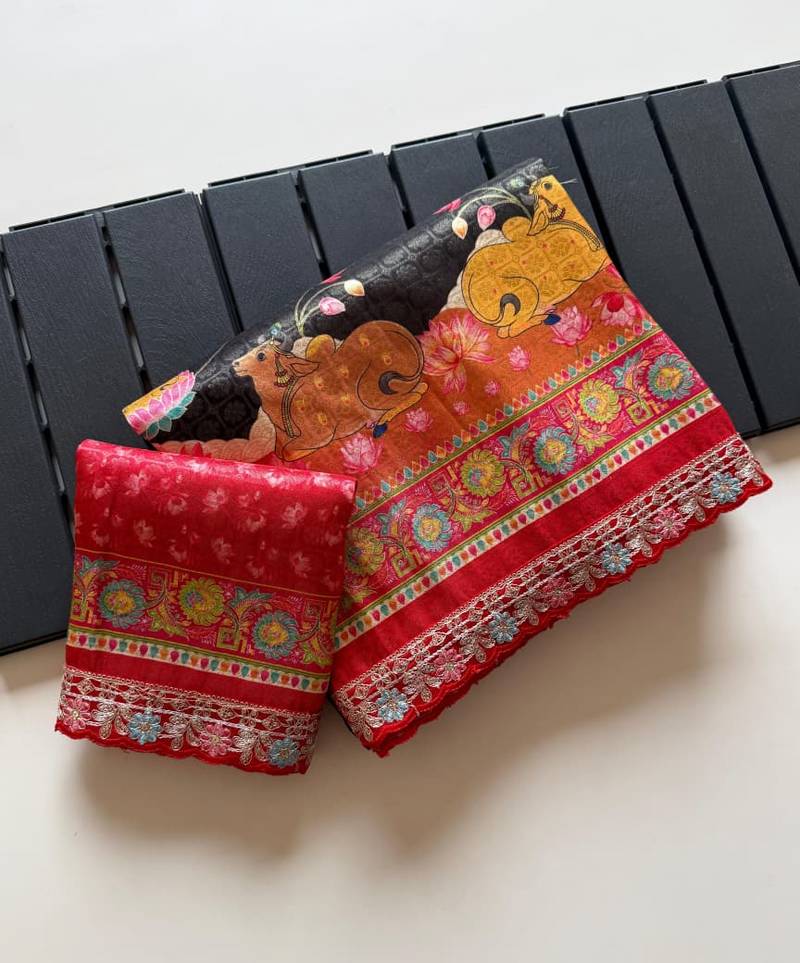 Black Color Pashmina Jaqurad Weaving Work Dola Silk Blend Saree