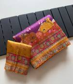 Purple Color Pashmina Jaqurad Weaving Work Dola Silk Blend Saree