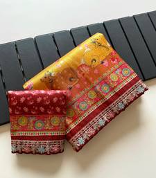 Yellow Color Pashmina Jaqurad Weaving Work Dola Silk Blend Saree