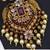 Antique finish temple jewelry set traditional south indian gold plated necklace and earrings with pearl drops
