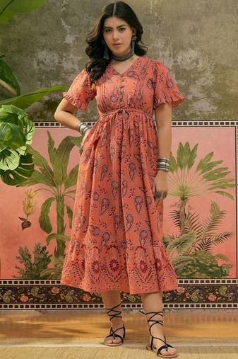 Sangria printed maxi dress