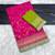Rani Pink Color Jaqurad Weaving work Georgette Khadi Saree