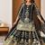 Black vichitra silk party wear embroidery  suit set