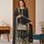 Black vichitra silk party wear embroidery  suit set