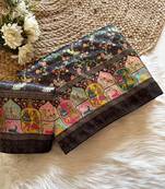 Black Color Jari &Jaqurad weaving Work Silk Saree