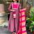 Women onion anarkali kurta with pink dupatta