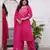 Stylish pink kurta set with dupatta for women