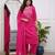 Stylish pink kurta set with dupatta for women