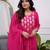 Stylish pink kurta set with dupatta for women