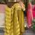 Women yellow embroidered kurta set with dupatta