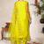 Women lime green embroidered kurta set with dupatta