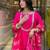 Women rani embroidered anarkali kurta set with dupatta