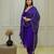 Women royal purple embroidered kurta set with dupatta