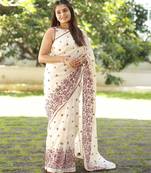 White Colour Primium Soft Kota Doriya Saree 