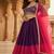Purple & Pink Georgette Lehenga Choli with Embroidered Blouse & Net Dupatta