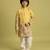 Yellow viscose silk thead with sequins embroidered work wedding function festival party boys straight kurta pant