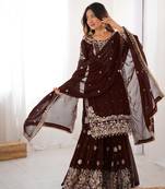 Elegant Stylish Sharara Suit Set Designer Suit Set