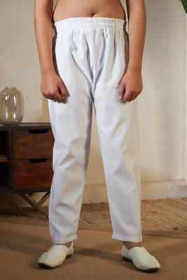 White viscose silk thead with sequins embroidered work wedding function festival party boys straight kurta pant koti 9