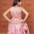 Pink embroidered chanderi silk lehenga set