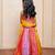 Multicolor embroidered brocade lehenga set