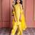 Yellow embroidered chanderi kurta set