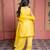 Yellow embroidered chanderi kurta set