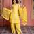 Yellow embroidered chanderi kurta set