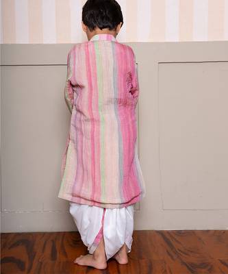 Multicolor tissue kurta pyjama 2