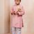 Pink embroidered silk kurta pyjama