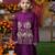 Purple embroidered silk nehru jacket set