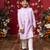Purple embroidered silk nehru jacket set