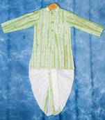 Green embroidered chanderi silk kurta pyjama