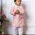 Pink embroidered chanderi silk kurta pyjama
