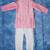 Pink embroidered chanderi silk kurta pyjama