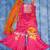 Pink embroidered satin sharara set