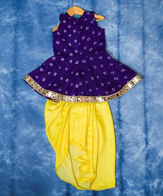 Purple embroidered crepe co ord set 2