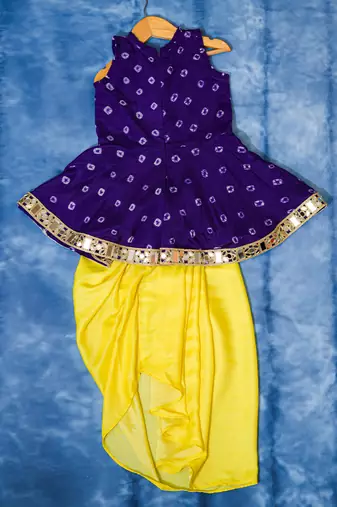 Purple embroidered crepe co ord set