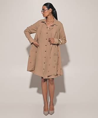 Beige linen dress 2