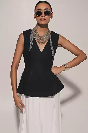 Black linen co ord set