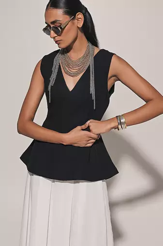 Black linen co ord set