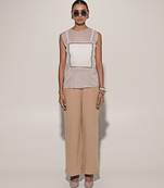 White embroidered linen co ord set