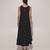 Black embroidered linen dress