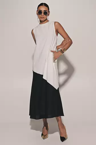 White linen dress